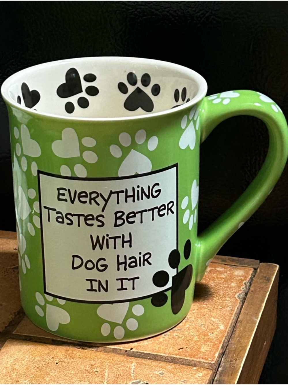Lorrie Veasey Mug/Cup Paw Print Dog- Everything Tastes Better With Dog Hair